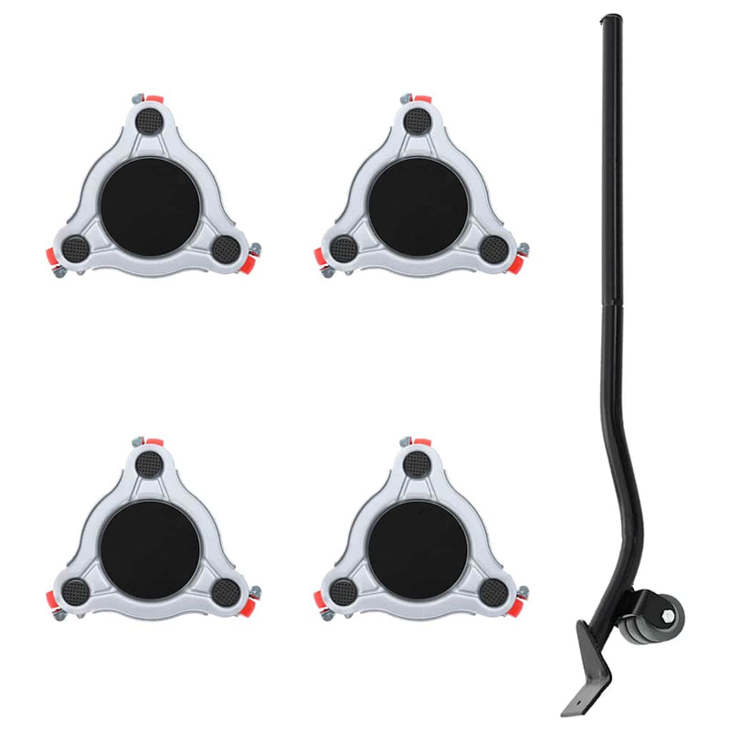 Vidaxl meubelrollers 4 st met lifter 14,5x13,5x4 cm staal 400 kg