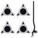 Vidaxl meubelrollers 4 st met lifter 19x17,5x6 cm staal 1000 kg