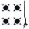 VidaXL rotelle per mobili 4 pz con sollevatore 15,5x15,5x5,5 cm acciaio 1000 kg