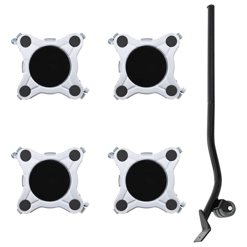 Vidaxl meubelrollers 4 st met lifter 15,5x15,5x5,5 cm staal 1000 kg