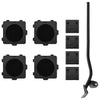 VidaXL ruedas para muebles 4 uds con elevador 13,5x13,5x4,2 cm 300 kg negro