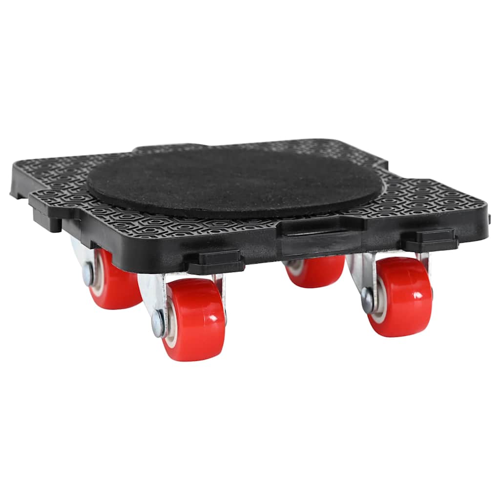 VidaXL ruedas para muebles 4 uds con elevador 13,5x13,5x4,2 cm 300 kg negro