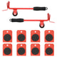 VidaXL rotelle per mobili 8 pezzi con sollevatori 9,8x7,5x3 cm 150 kg rosso