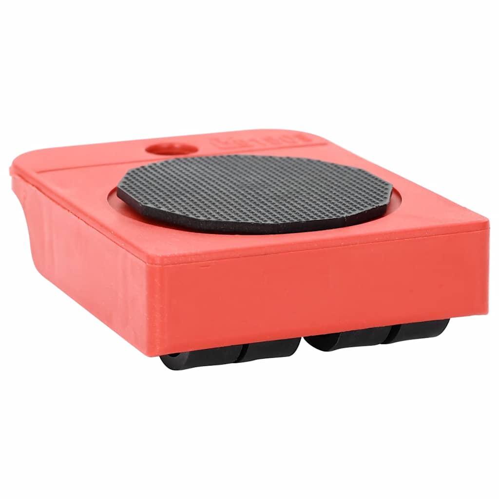 VidaXL rotelle per mobili 8 pezzi con sollevatori 9,8x7,5x3 cm 150 kg rosso