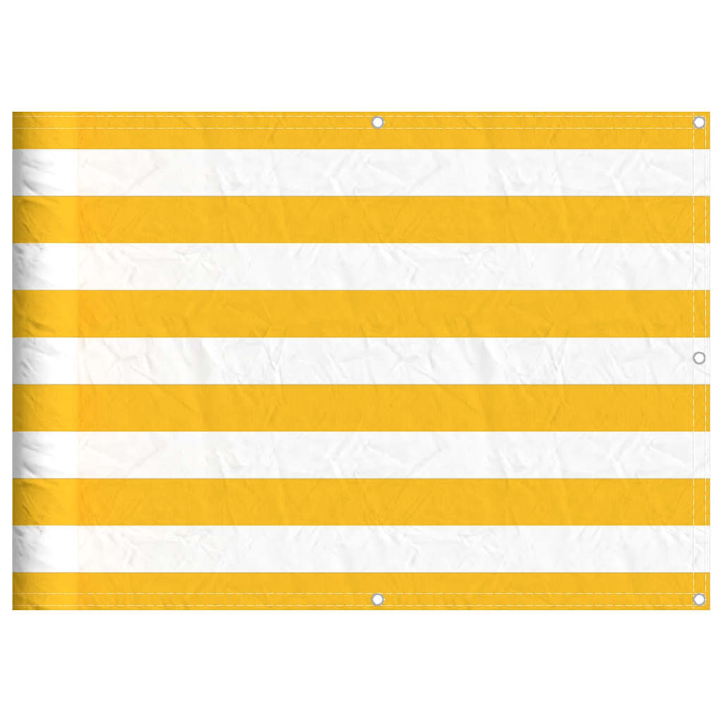 Vidaxl balkonscherm geel en wit gestreept 75x800 cm