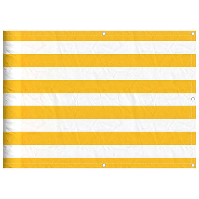 Vidaxl balkonscherm geel en wit gestreept 75x800 cm