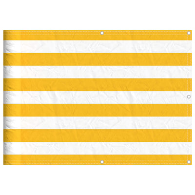 Vidaxl balkonscherm geel en wit gestreept 75x1000 cm