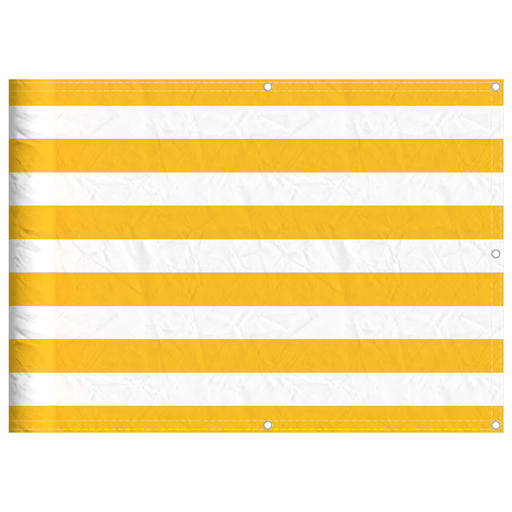 Vidaxl balkonscherm geel en wit gestreept 75x1000 cm
