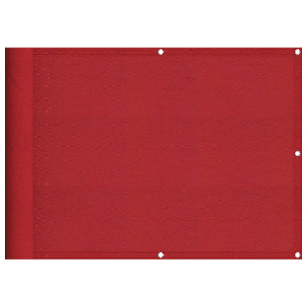 Vidaxl balkonscherm rood 75x800 cm 100% polyester oxford