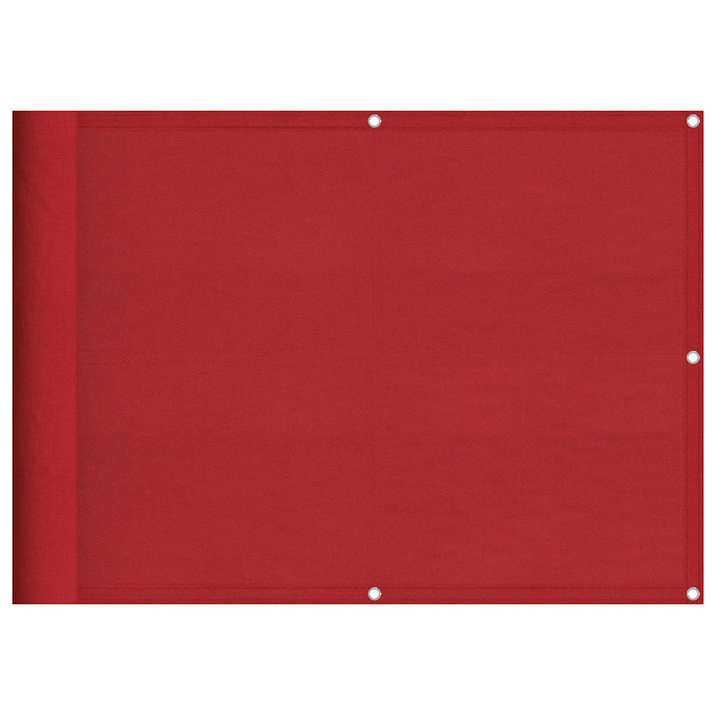 Vidaxx mampara de balcón rojo 75x1000 cm 100% poliéster oxford