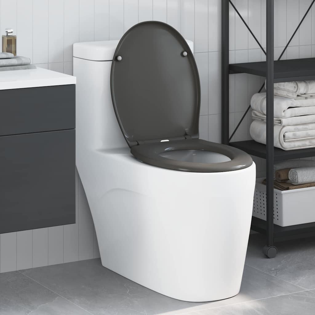 Sedile WC Vidaxl antracite 47 x 37 x 4 cm duroplastica