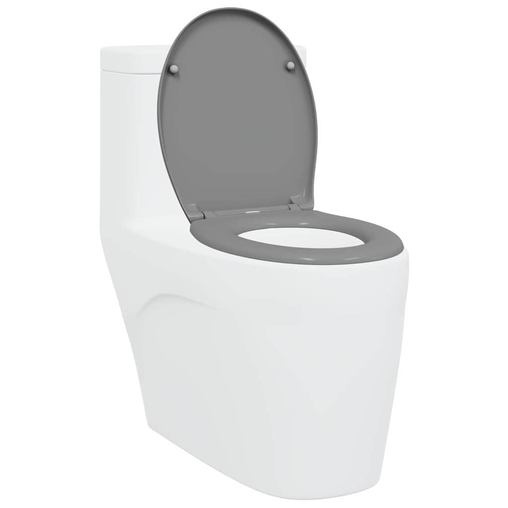 Sedile WC Vidaxl grigio 47 x 37 x 4 cm duroplastica