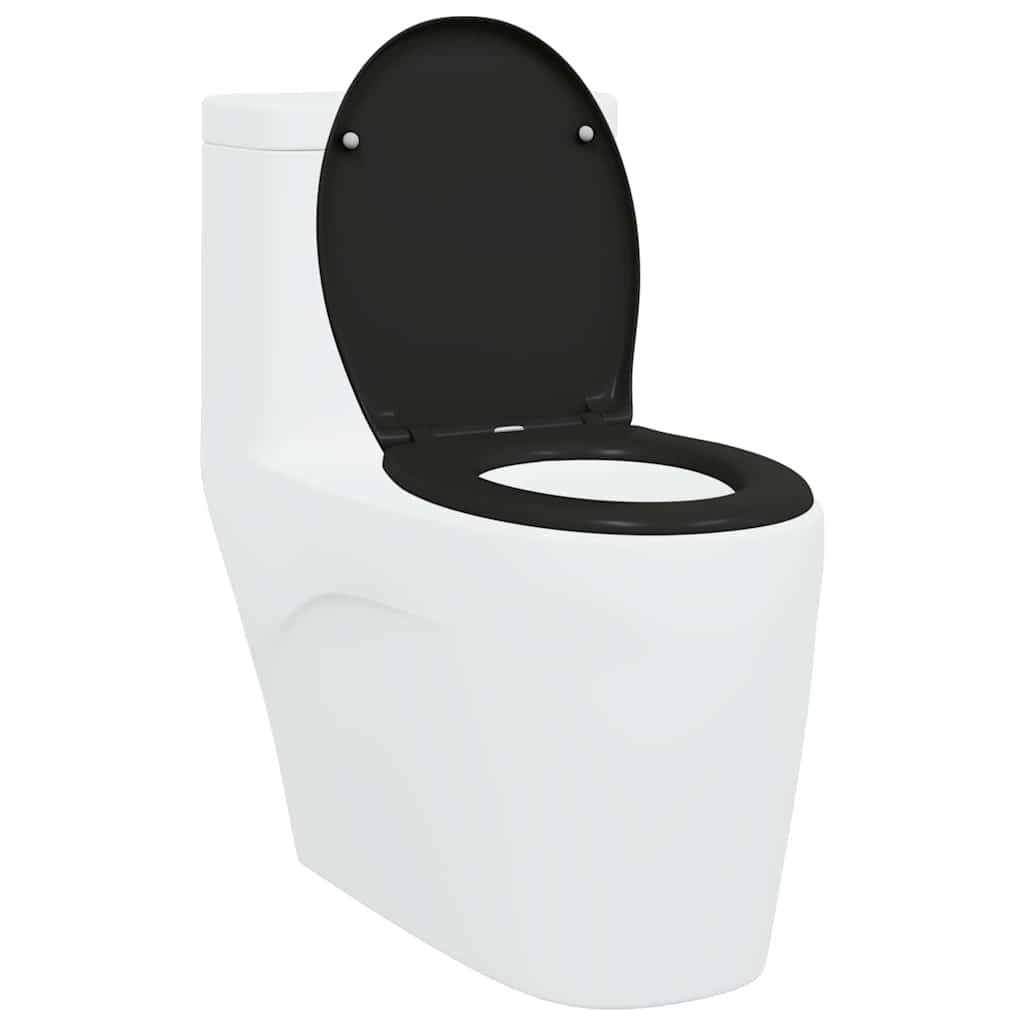 Sedile WC Vidaxl nero 47 x 37 x 4 cm duroplast