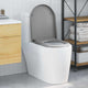 Sedile WC Vidaxl grigio 49 x 36 x 4 cm duroplastica