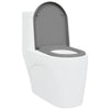 Vidaxl toiletzitting grijs 49 x 36 x 4 cm duroplast