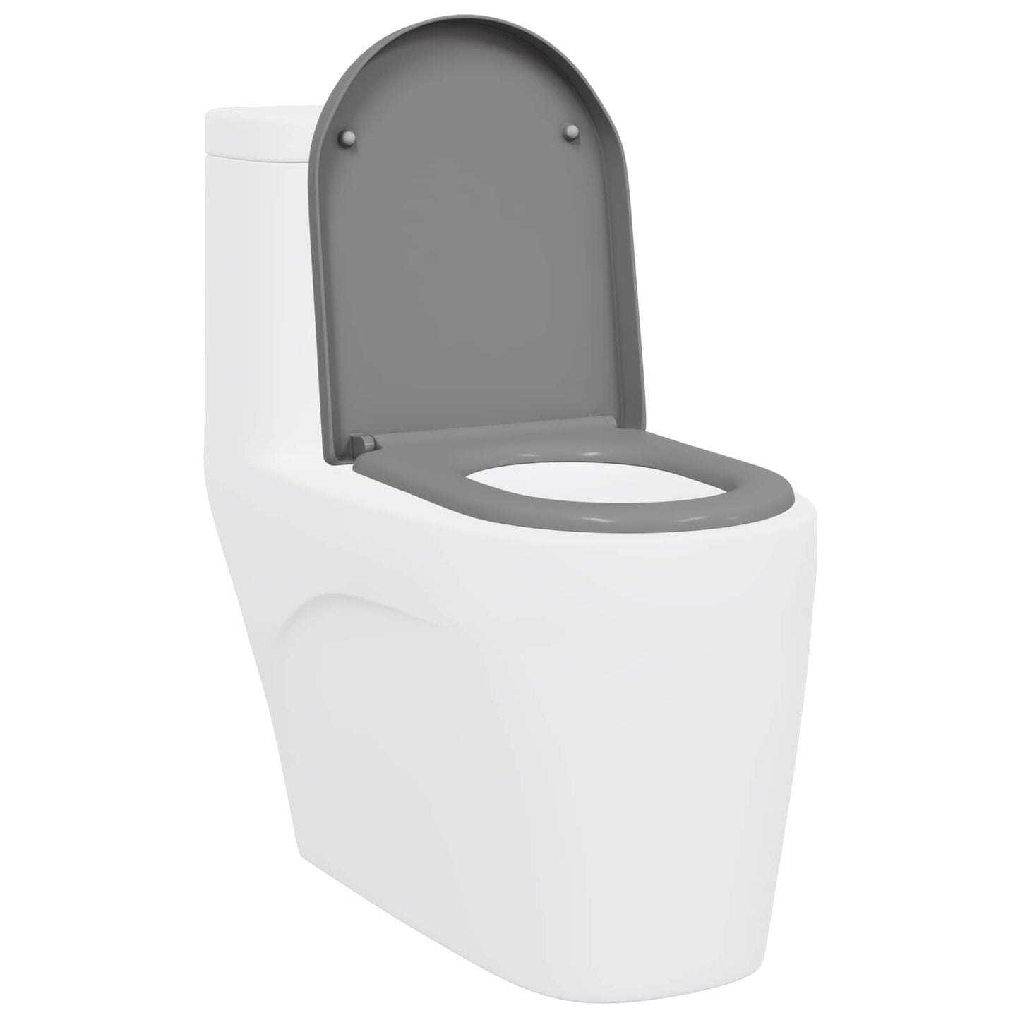 Sedile WC Vidaxl grigio 49 x 36 x 4 cm duroplastica