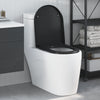 Asiento de inodoro vidaxl negro 49 x 36 x 4 cm duroplástico
