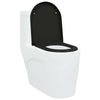 Asiento de inodoro vidaxl negro 49 x 36 x 4 cm duroplástico