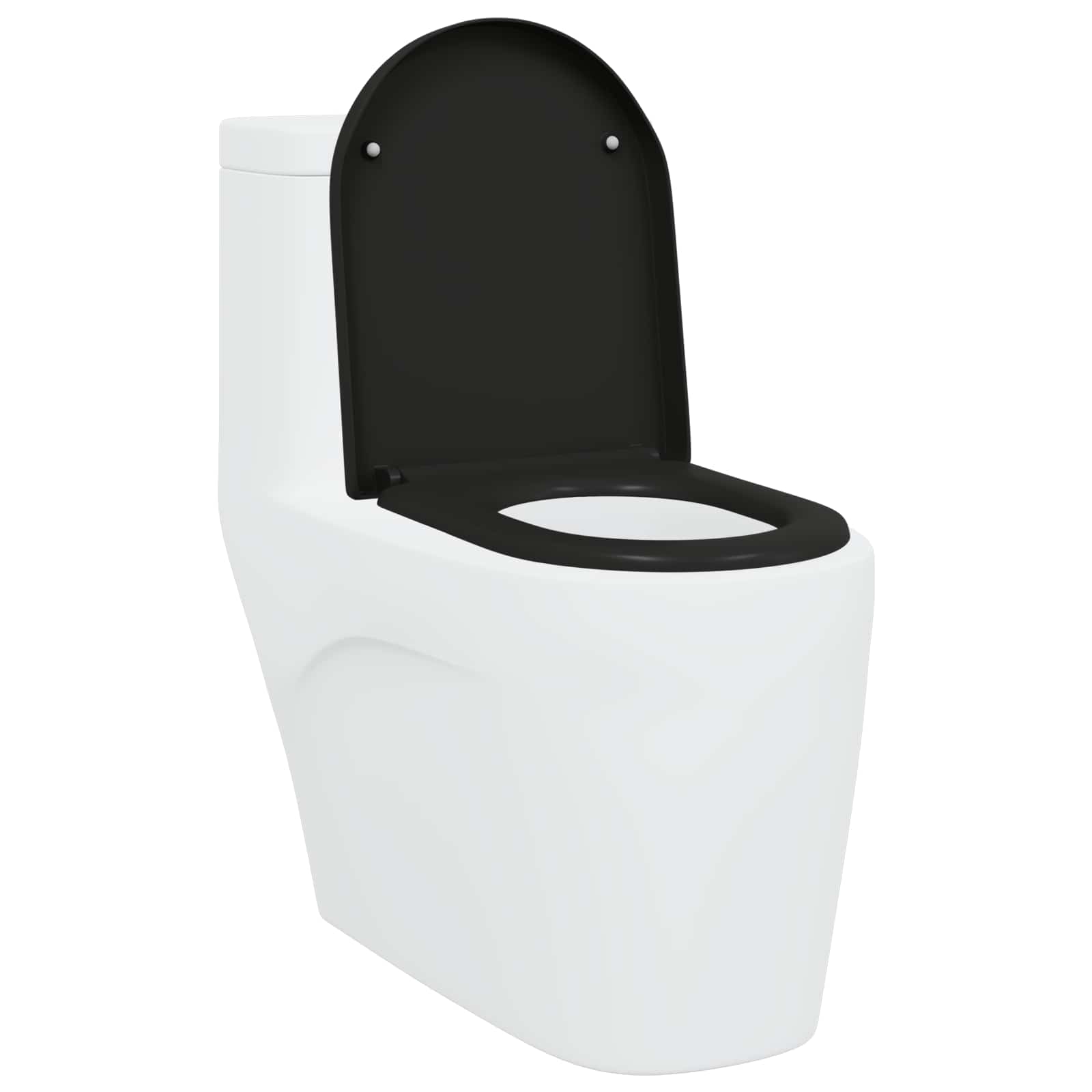 Asiento de inodoro vidaxl negro 49 x 36 x 4 cm duroplástico