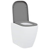 Vidaxx asiento de inodoro gris 47,5 x 35 x 3,6 cm duroplast