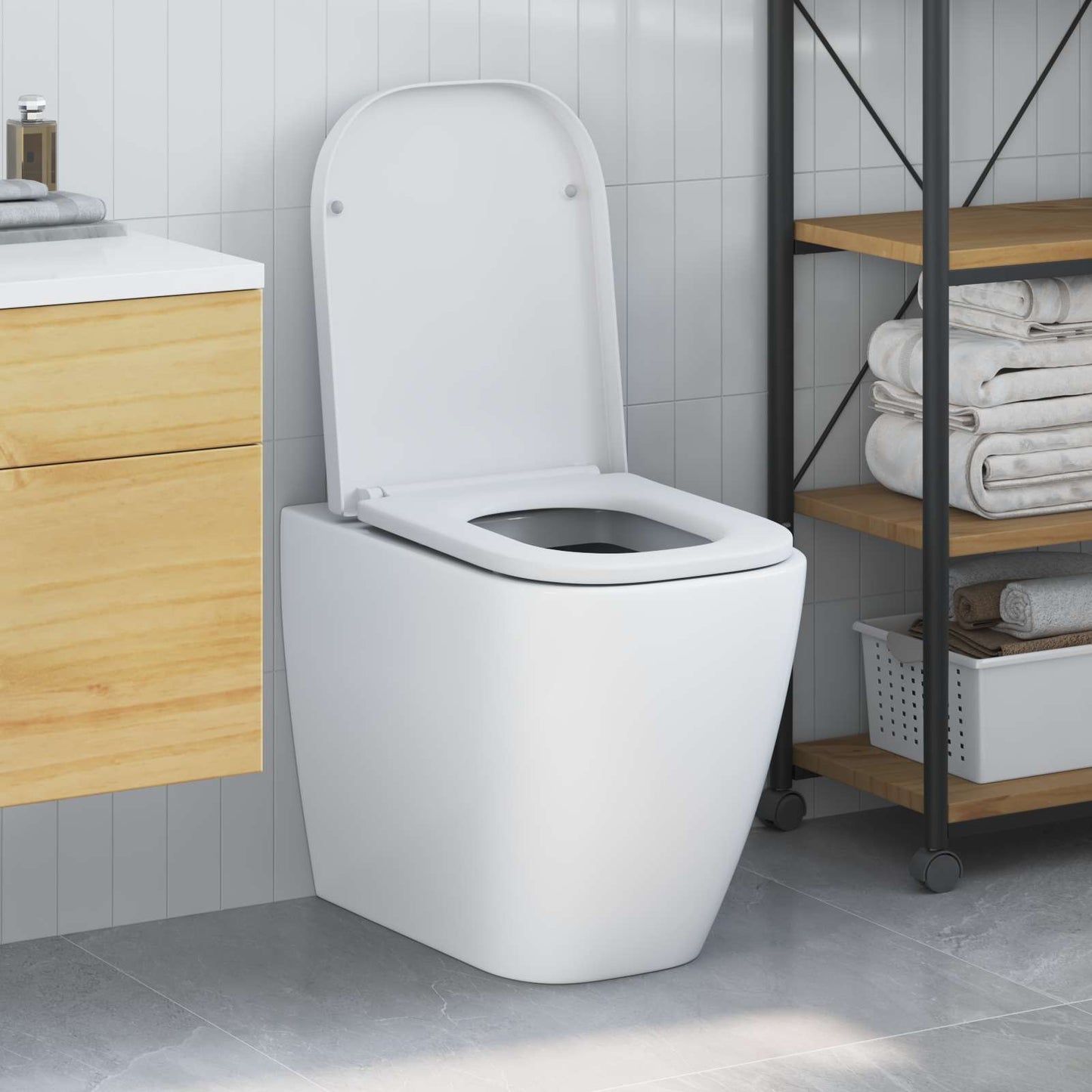 Vidaxl toiletzitting wit 47,5 x 35 x 3,6 cm duroplast