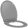 Vidaxl toiletzitting grijs 47 x 37,5 x 3,8 cm duroplast