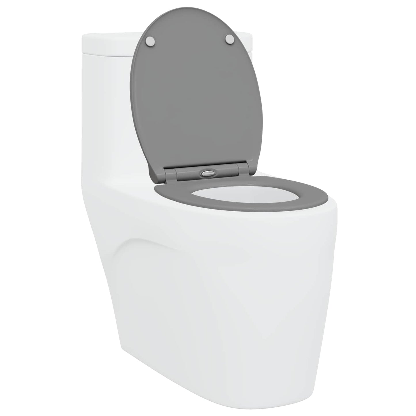 Vidaxl toiletzitting grijs 47 x 37,5 x 3,8 cm duroplast