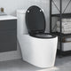 Sedile WC Vidaxx nero 47 x 37,5 x 3,8 cm duroplast