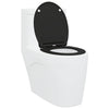 Sedile WC Vidaxx nero 47 x 37,5 x 3,8 cm duroplast
