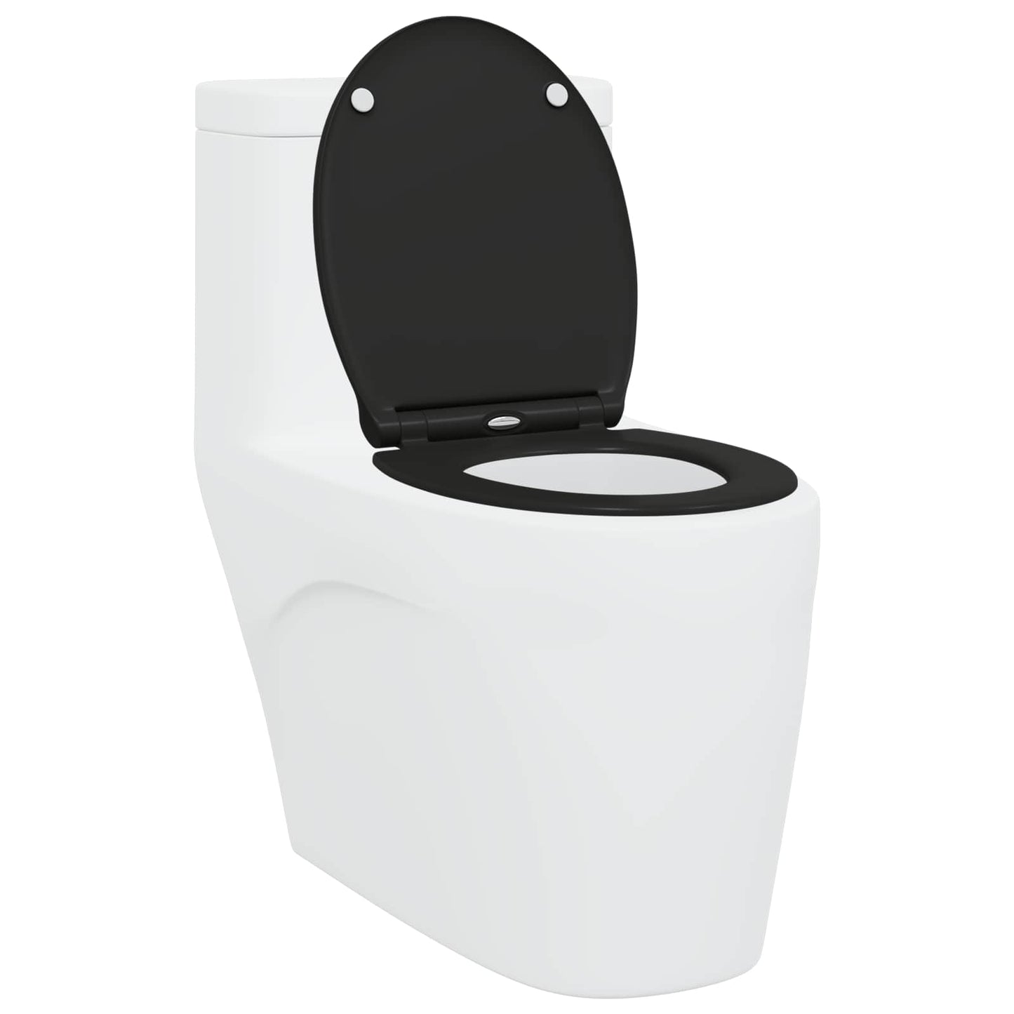 Sedile WC Vidaxx nero 47 x 37,5 x 3,8 cm duroplast