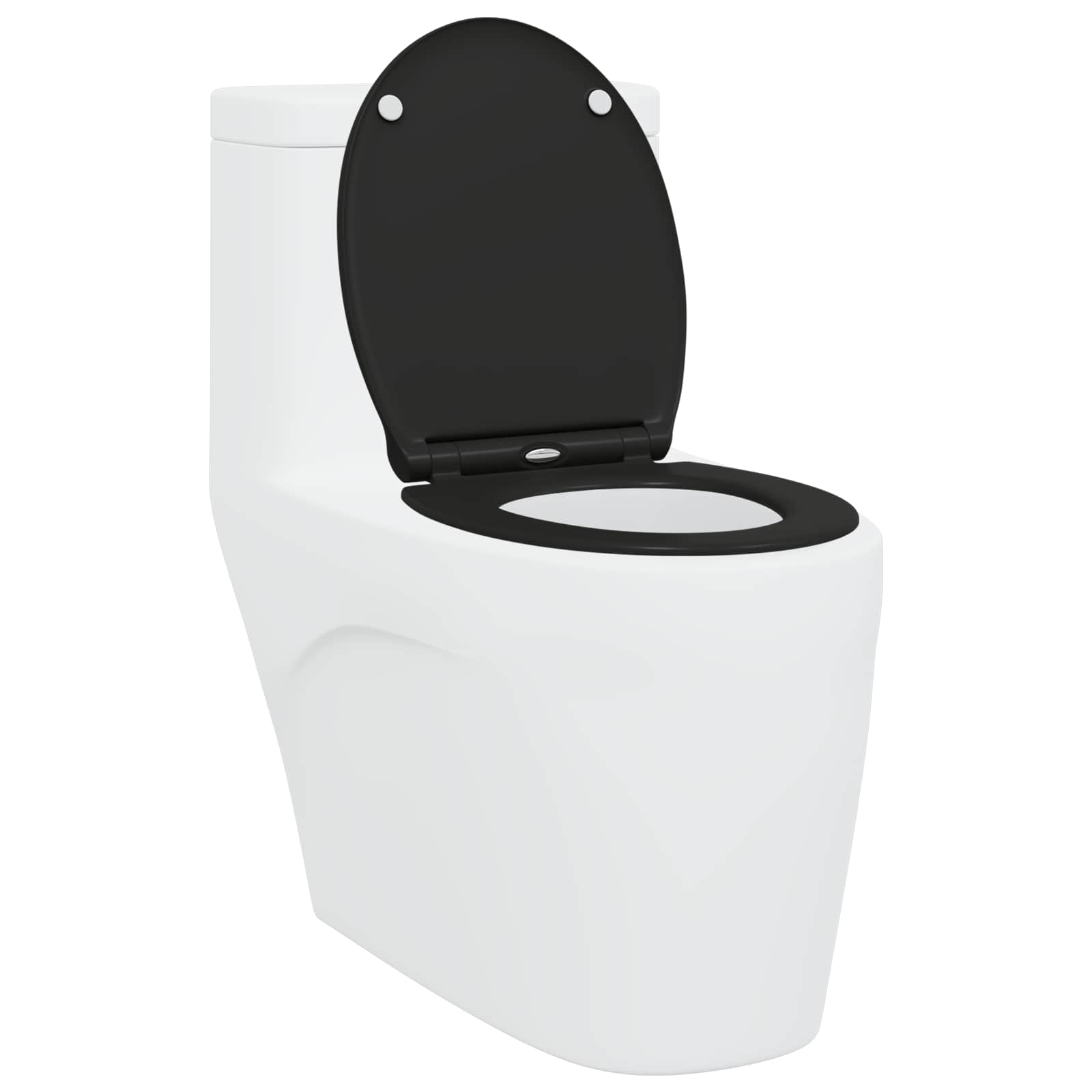 Vidaxx asiento de inodoro negro 47 x 37,5 x 3,8 cm duroplast