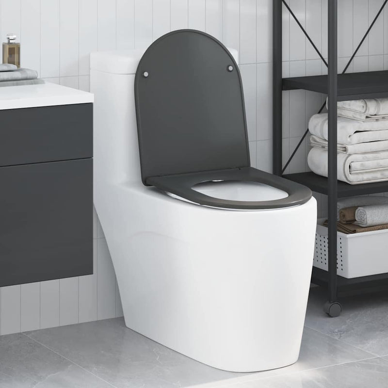 Sedile WC Vidaxl antracite 47 x 36 x 3,4 cm duroplastica