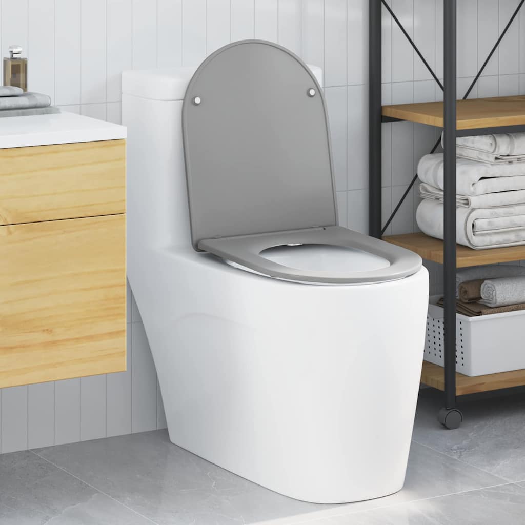 Sedile WC Vidaxl grigio 47 x 36 x 3,4 cm duroplast
