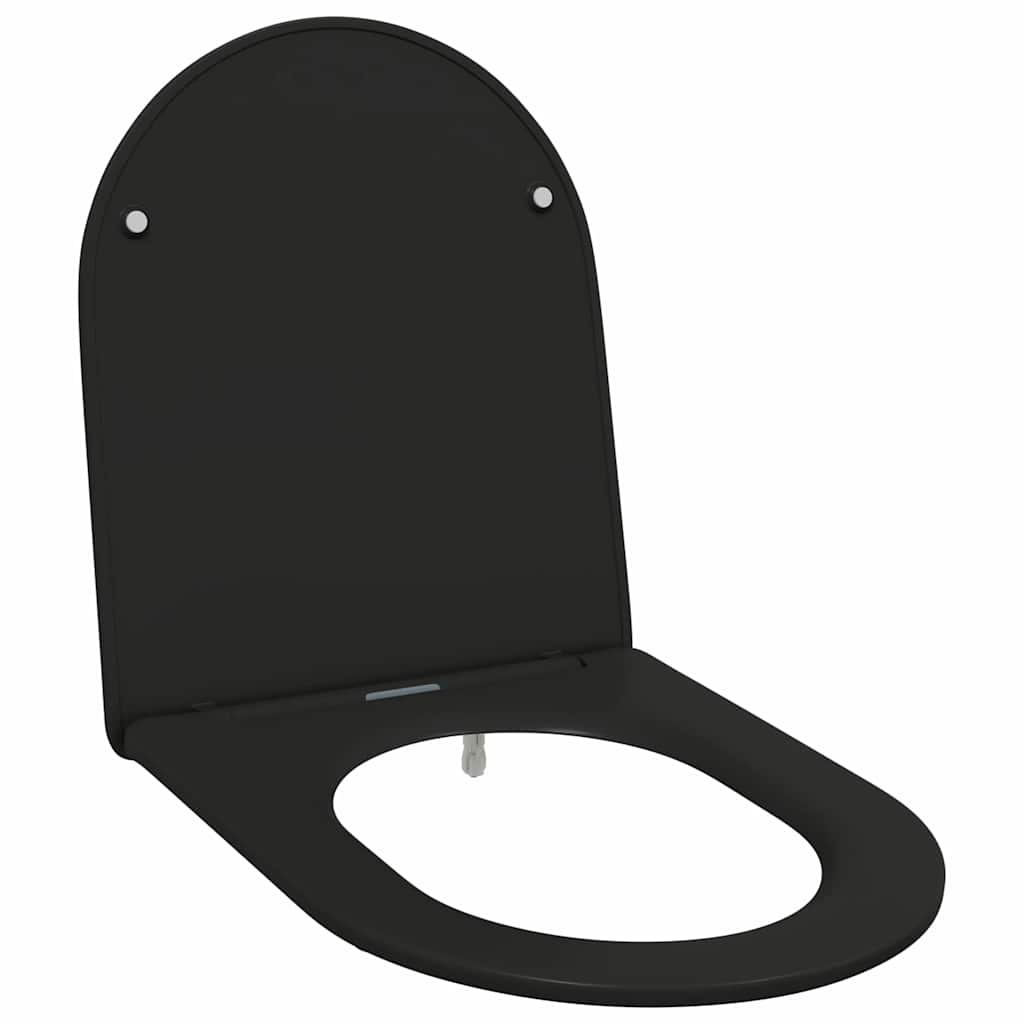 Sedile WC Vidaxx nero 47 x 36 x 3,4 cm duroplastica