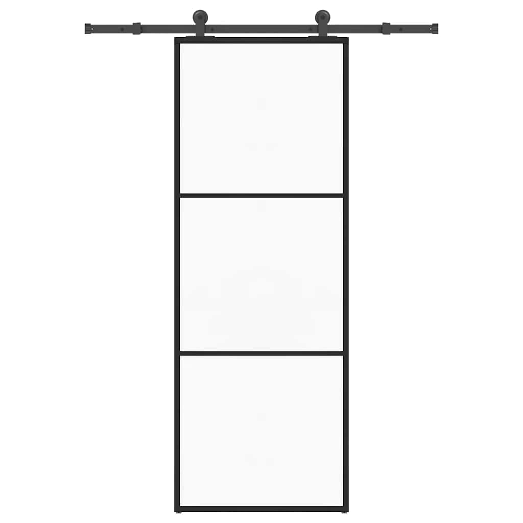 Puerta corredera Vidaxx con herrajes 76x205 cm ESG vidrio y aluminio