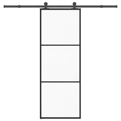 Puerta corredera Vidaxx con herrajes 76x205 cm ESG vidrio y aluminio