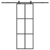 Porta scorrevole Vidaxx con ferramenta 76x205 cm vetro ESG e alluminio