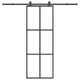 Porta scorrevole Vidaxx con ferramenta 76x205 cm vetro ESG e alluminio