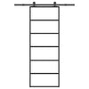 Vidaxl schuifdeur met beslag 76x205 cm esg-glas en aluminium