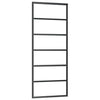 Vidaxl schuifdeur met beslag 76x205 cm esg-glas en aluminium