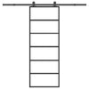 Vidaxl schuifdeur met beslag 76x205 cm esg-glas en aluminium
