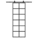 Porta scorrevole Vidaxx con ferramenta 76x205 cm vetro ESG e alluminio