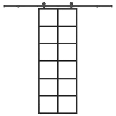 Puerta corredera Vidaxx con herrajes 76x205 cm ESG vidrio y aluminio