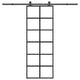 Porta scorrevole Vidaxx con ferramenta 76x205 cm vetro ESG e alluminio