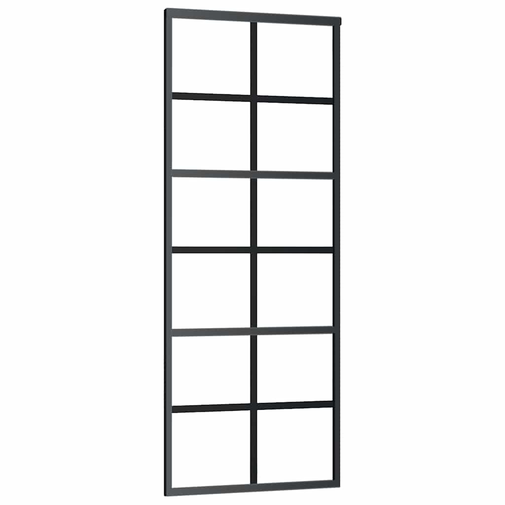 Porta scorrevole Vidaxx con ferramenta 76x205 cm vetro ESG e alluminio