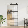 Vidaxl schuifdeur met beslag 76x205 cm esg-glas en aluminium