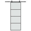Vidaxl schuifdeur met beslag 76x205 cm esg-glas en aluminium