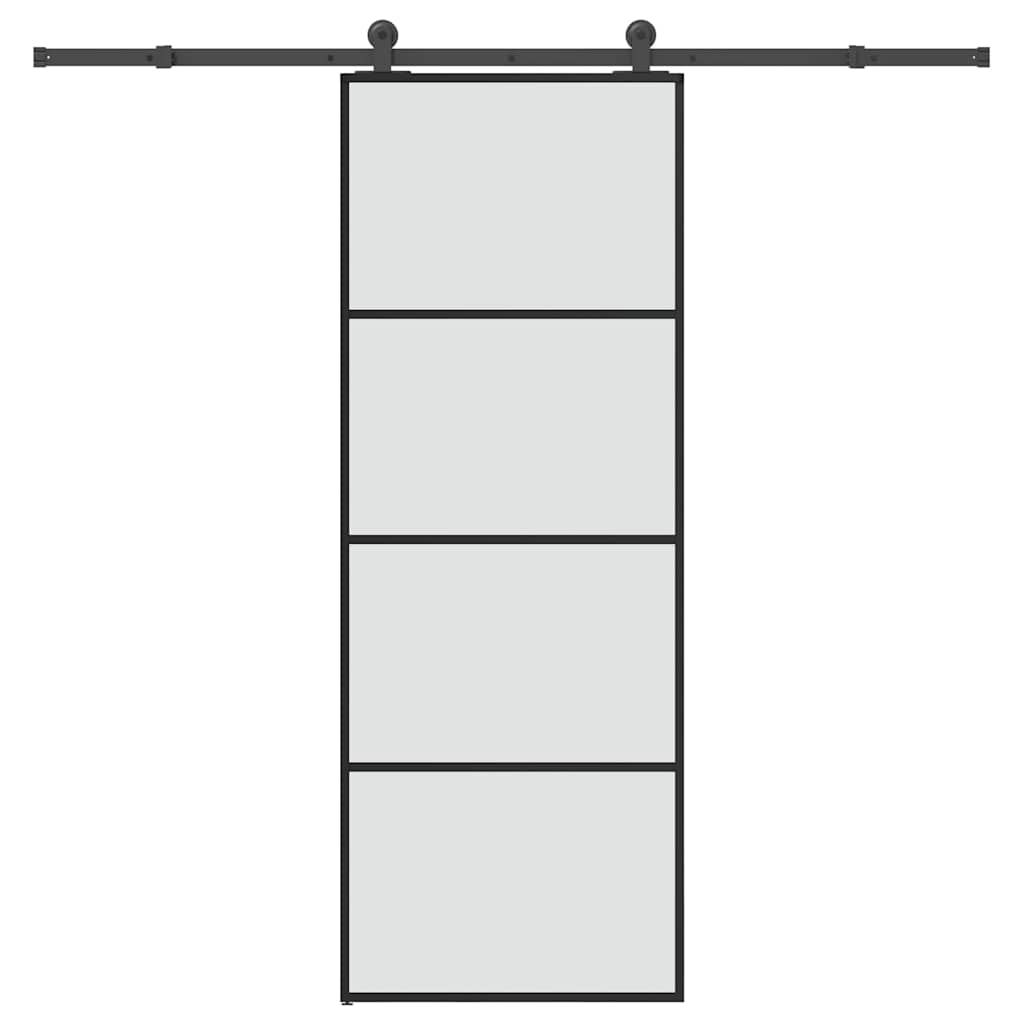 Porta scorrevole Vidaxx con ferramenta 76x205 cm vetro ESG e alluminio