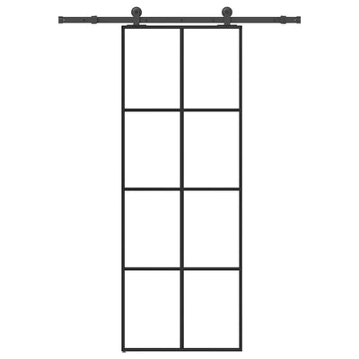 Vidaxx sliding door with fittings 76x205 cm ESG glass and aluminum