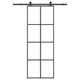 Porta scorrevole Vidaxx con ferramenta 76x205 cm vetro ESG e alluminio